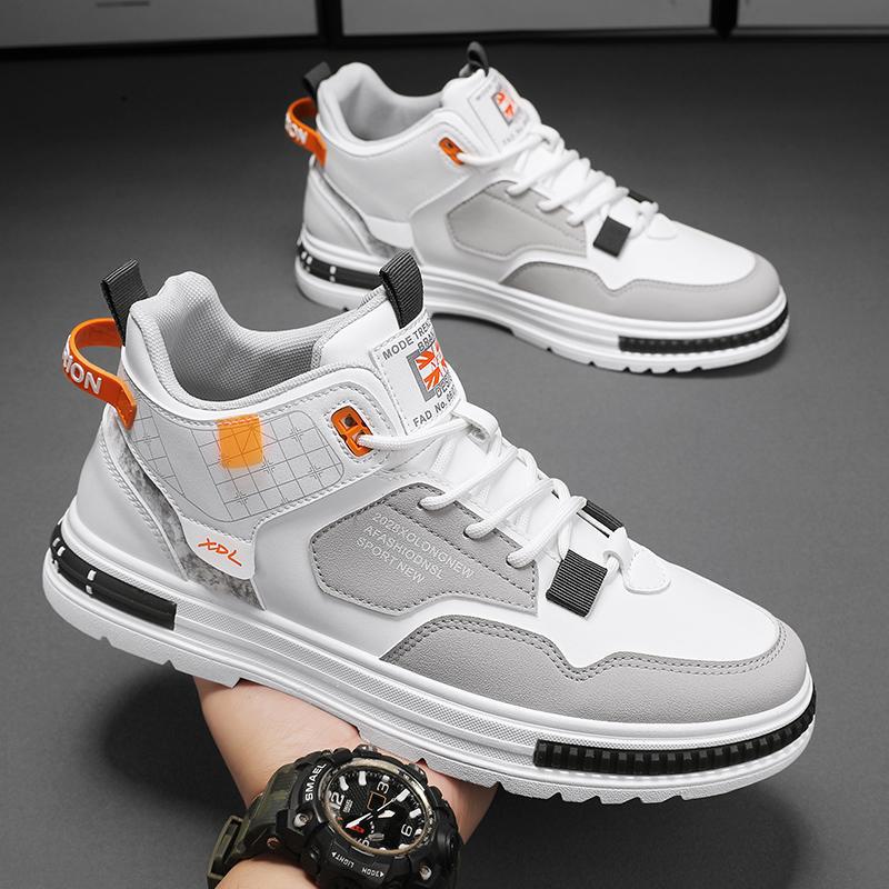 

Популярная мужская обувь студенческий тренд модные кеды износостойкая спортивная обувь повседневная корейская версия обувь для скейтборда мужская дышащая белая обувь 44 бежевый