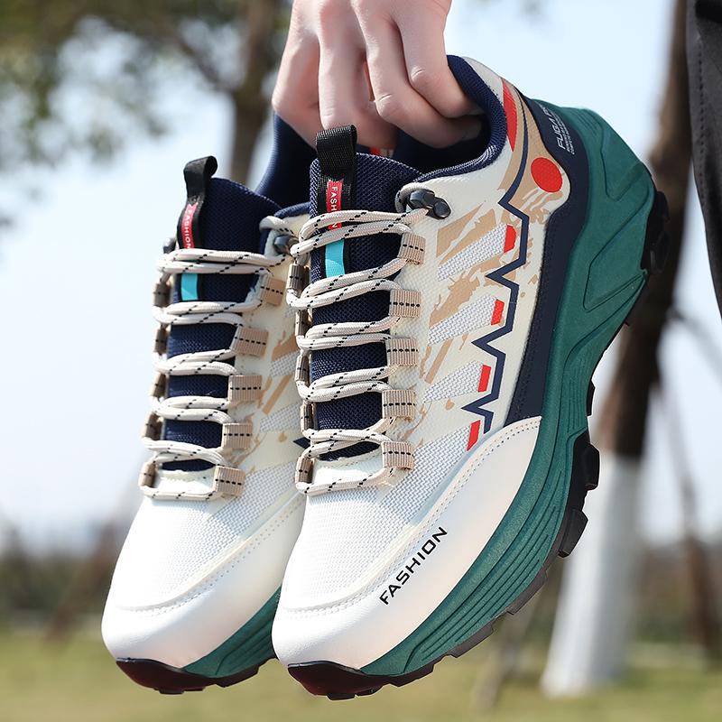 Spring Sports Shoes Outdoor Ultralight Running Shoes Breathable Lace-up Trend Men's  Lightweight and Versatile Rebound Shoes