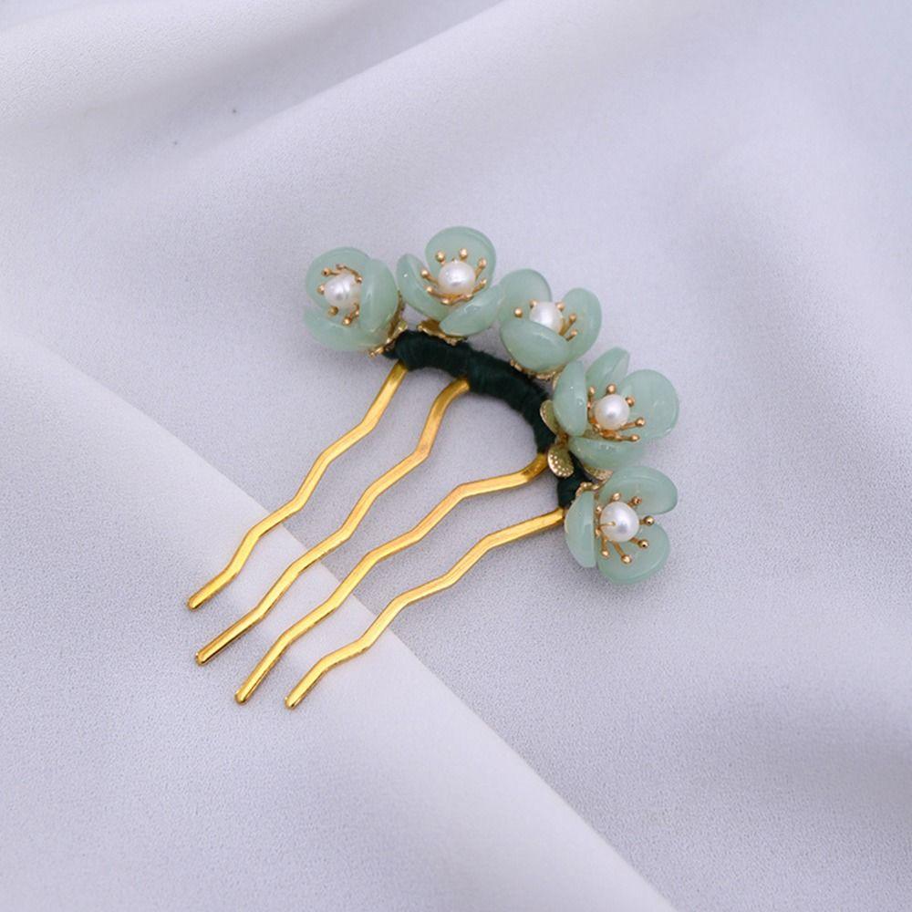 Cheongsam For Girls Hanfu Disk Hair U Shaped Hairpin Flowers Hair Stick Hair Accessories Hair Fork