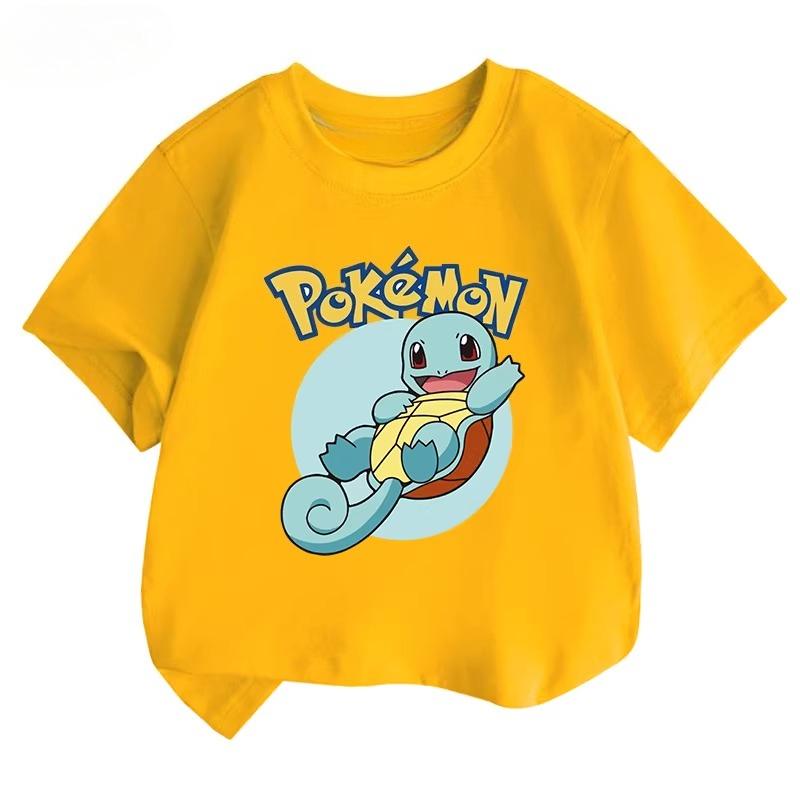 Potdemiel Summer New Squirtle Kids Cotton TShirt Comfortable and Breathable Suitable for Boys and Girls