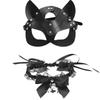 Sexy Leather Cosplay Cat Masks Women  Bondage Collar Fetish Halloween Masquerade Carnival Party Sex Toys for Couples Women