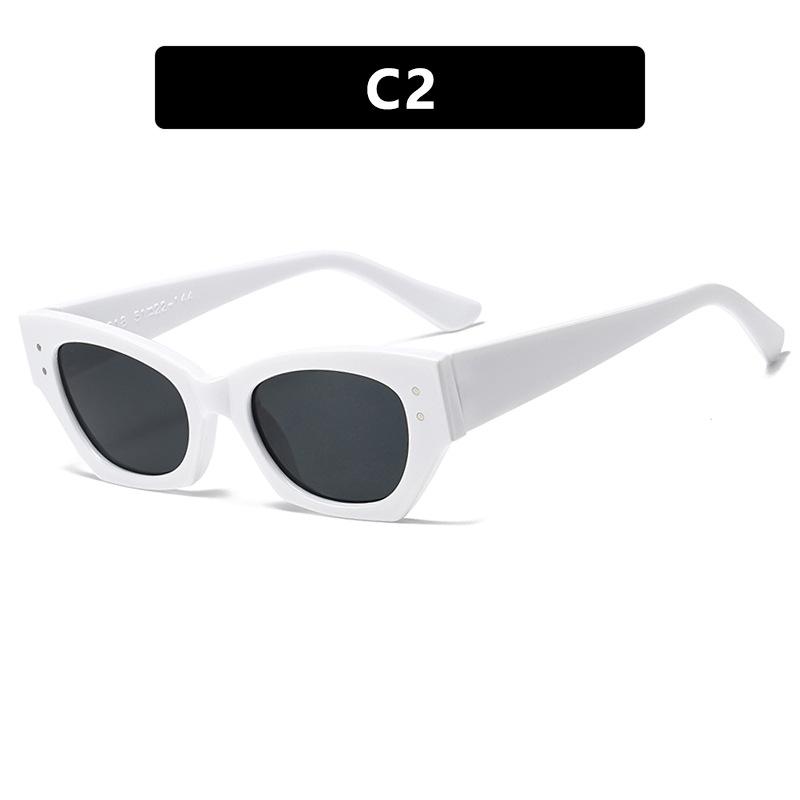 New Women Retro Cat Eye Sunglasses INS Trendy Personality Eyewear UV400 Anti Ultraviolet Fashion Shades for Outdoor Travel