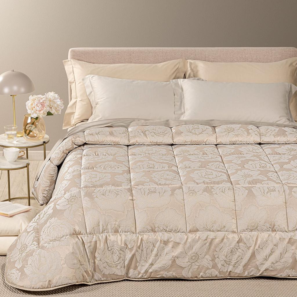 Trapunta flory in Raso Jacquard 300 gr/mq