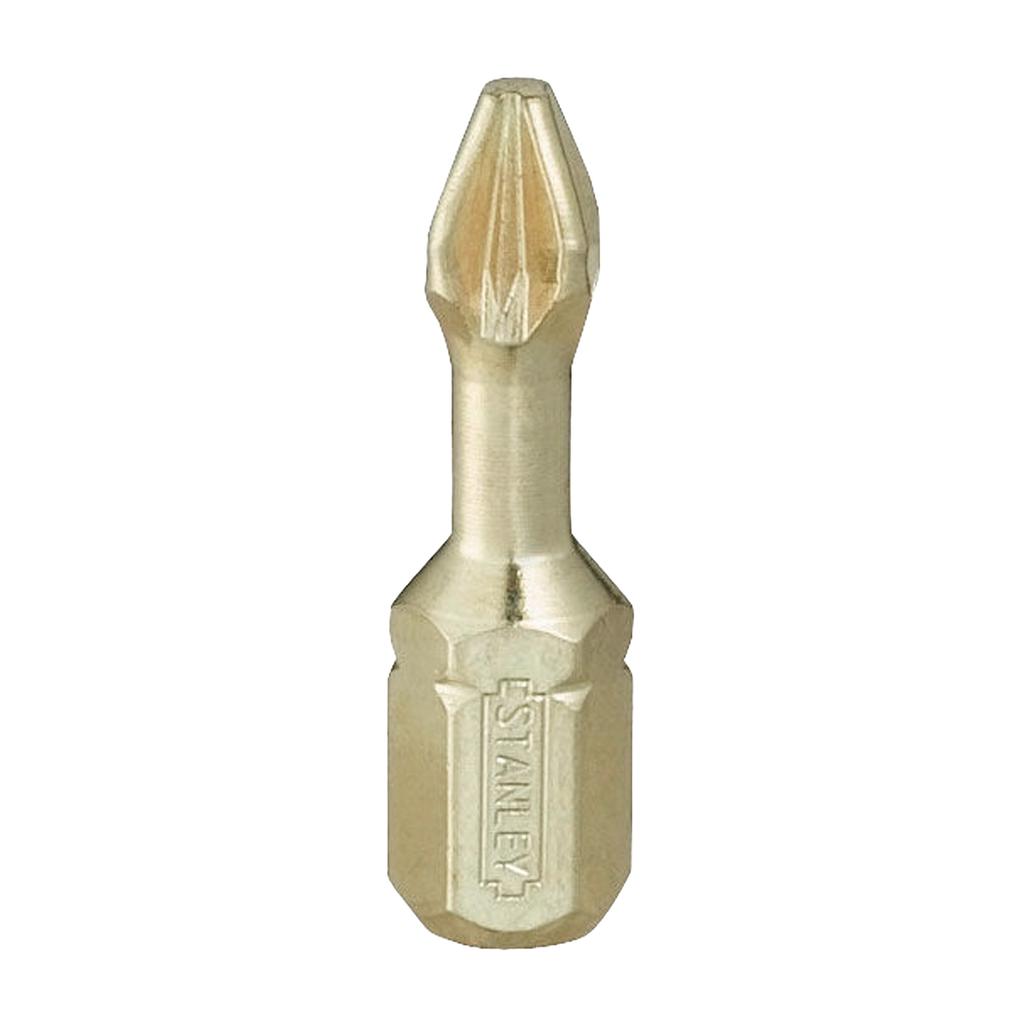 Stanley Titanium Coated Pozi Screwdriver Bit (Pack of 6)