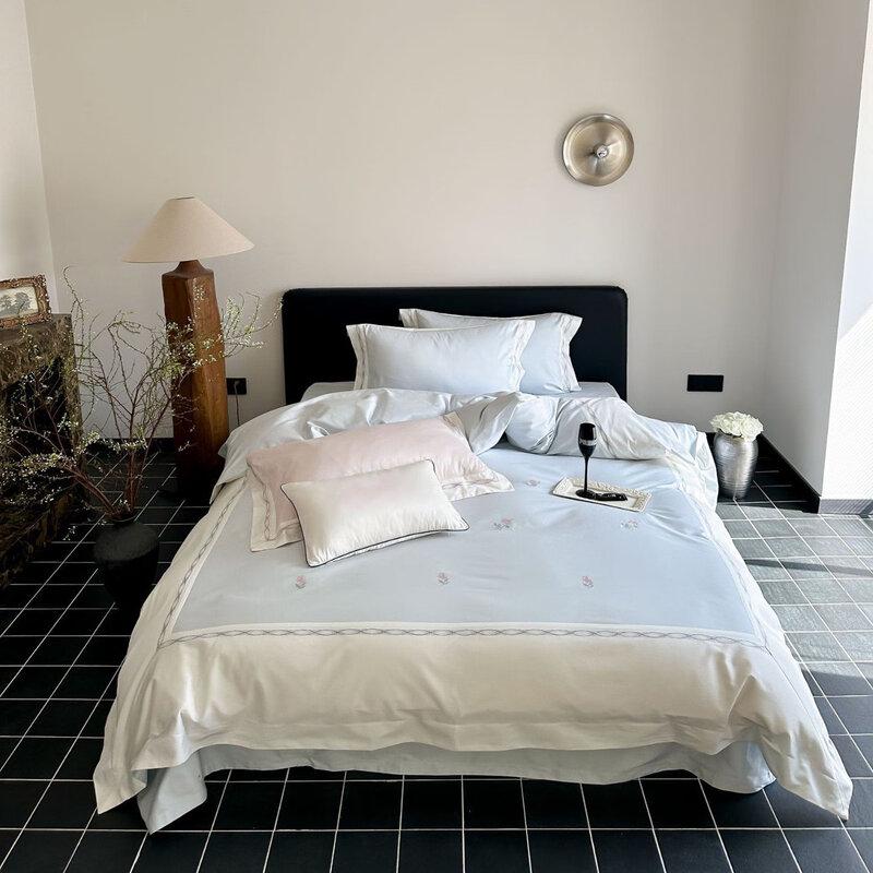 COMOLIVING 100% Cotton 4-Piece Bedding Set