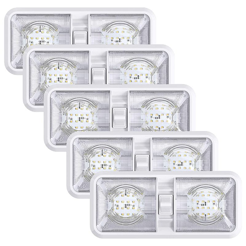 Authentic 48 LED 5 Pack RV Interior Lights RV Interior Lights 640 Lumen With Switch For Car/RV/Trailer/Camper/Boat, белый