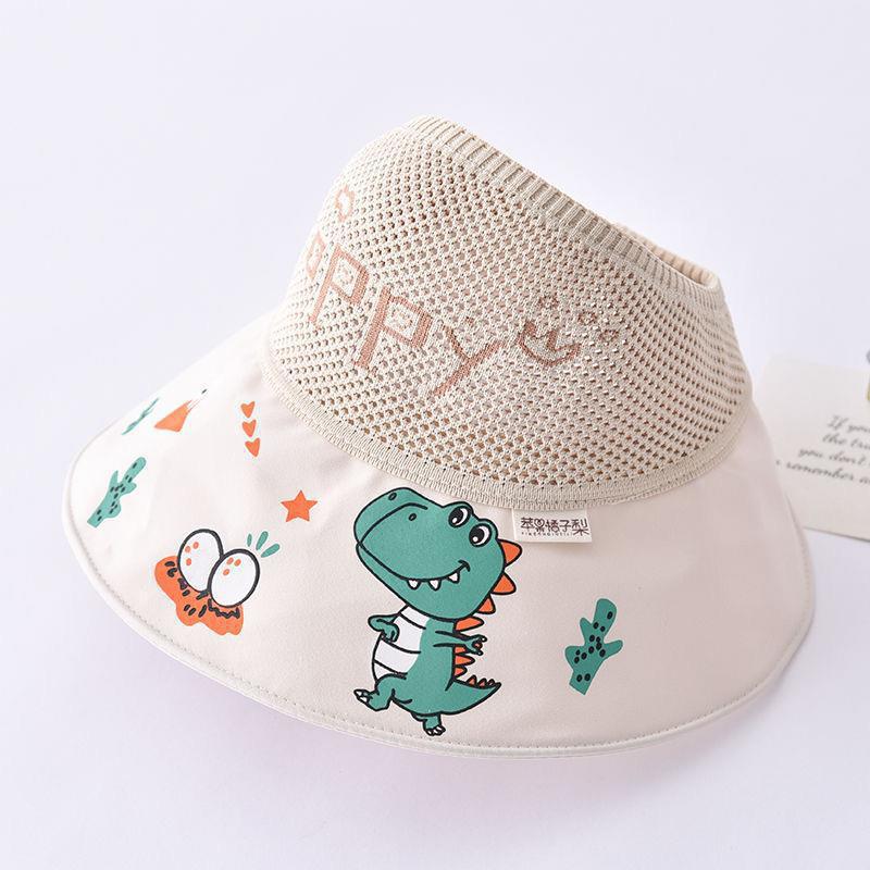 Children s dinosaur visor hat for boys and girls, large brim breathable sunshade fisherman hat, baby outdoor sun protection sun hat for toddlers Average Size