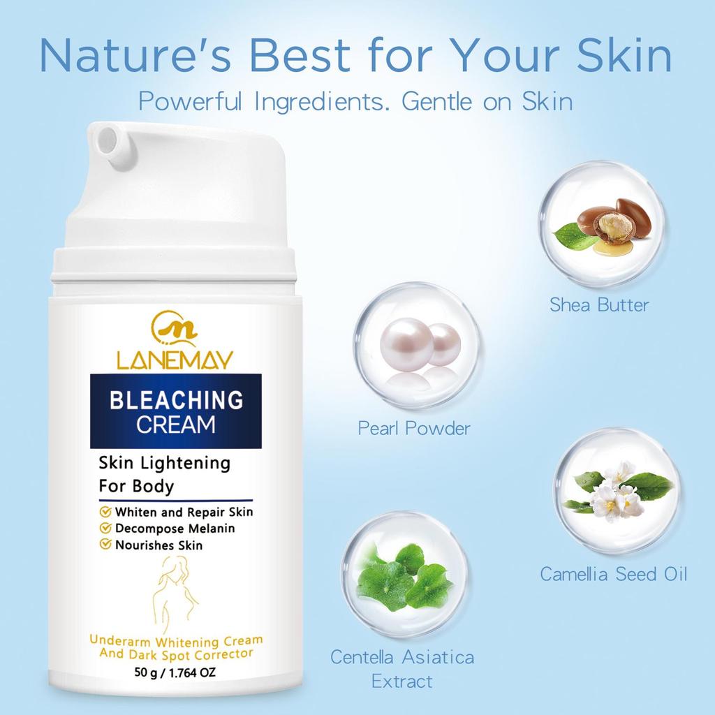 Bleaching Cream-Deeply Nourishing Skin,Full-body Brightening Skin Base Lotion, Underarm Specialized Whitening Body Lotion,50g