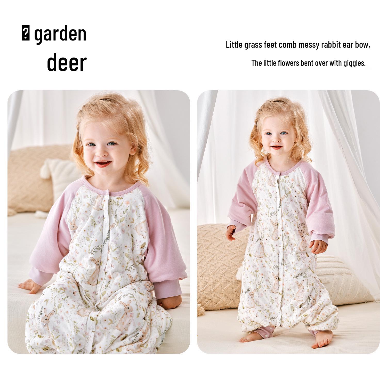 

Split-leg Baby Sleeping Bag - Class A, Thin Cotton, Four Seasons, One-Piece Pajamas for Spring and Autumn. For height 80-90cm