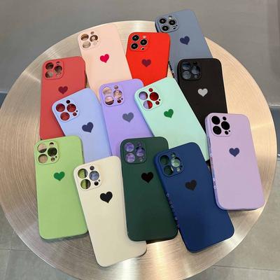 Custodie per telefono Cute Love color caramella Cover posteriore in morbido silicone Per iPhone 16 Pro 15 14 Pro Max 13 12 Pro MAX 11 Pro Max XS XR 8 7 SE 2020