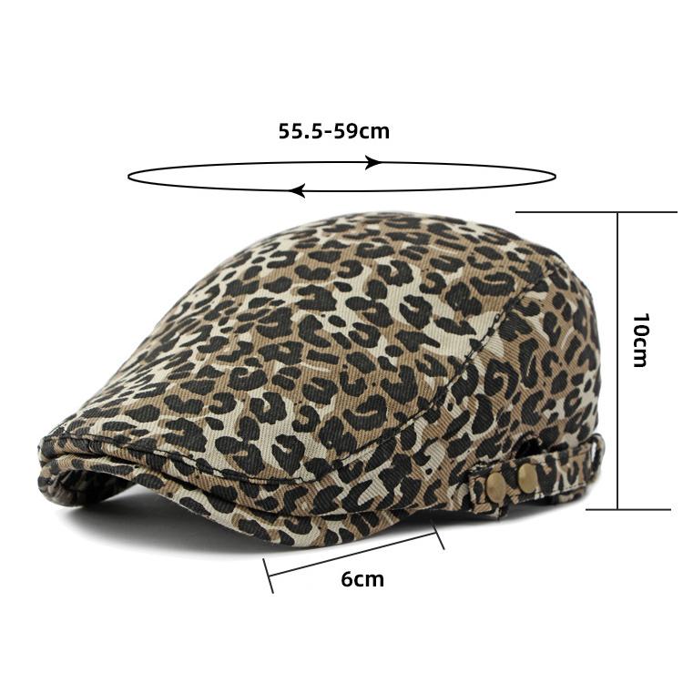 Leopard-print Beret Women's Retro Painter's Cap