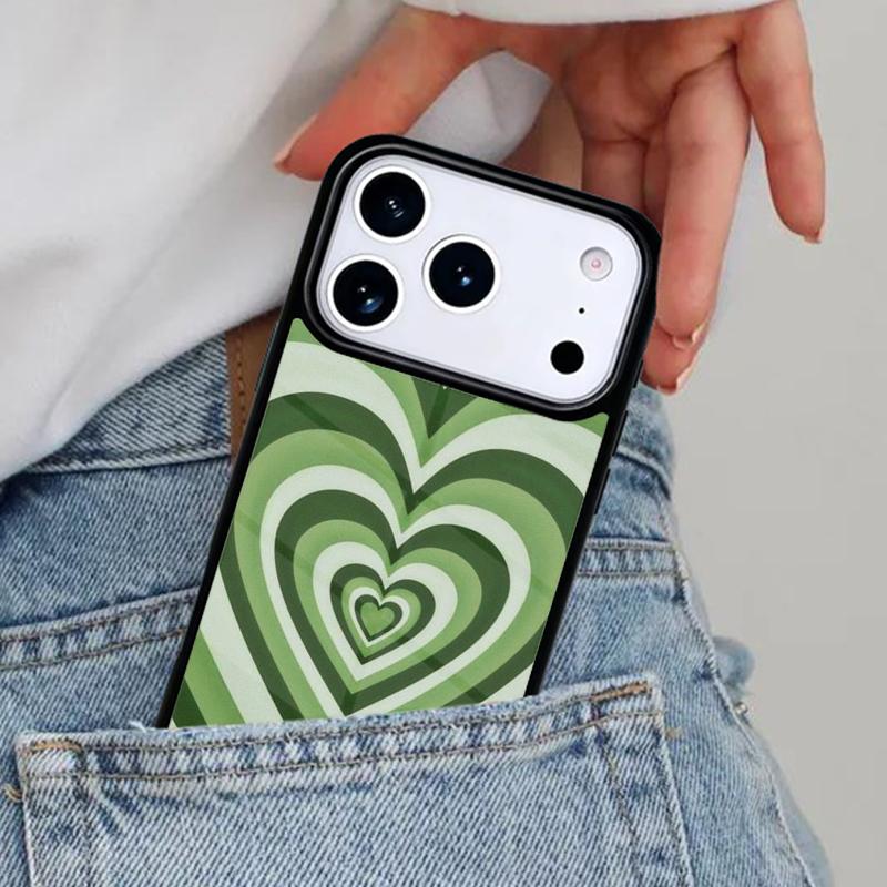 Latte Love Groovy Coffee Heart Pink Phone Case for iPhone 17ProMax 12 13 14 15 16e 17 Pro Max Plus Air Cover