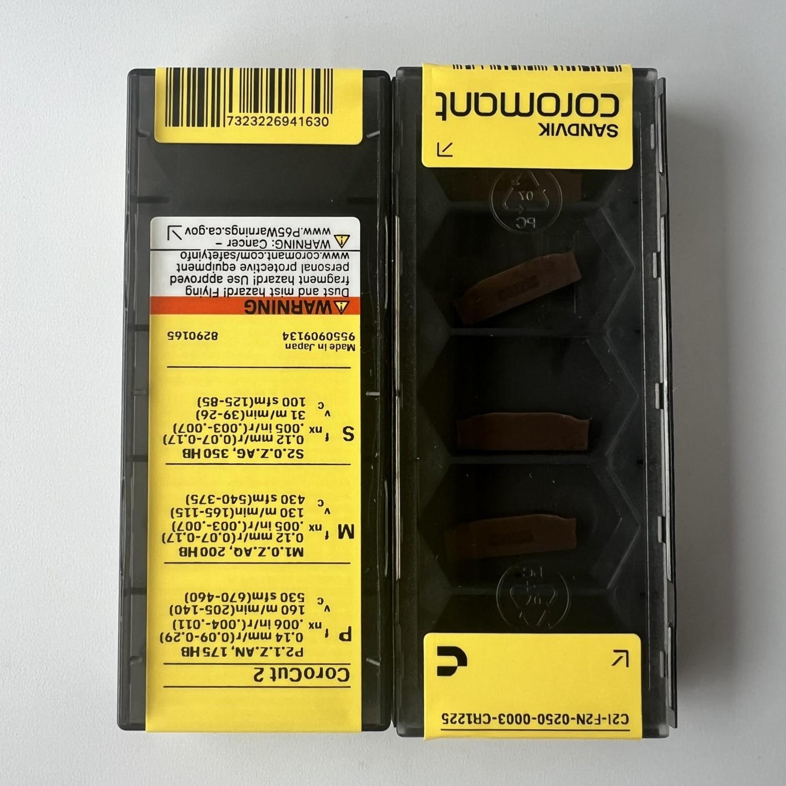 

SANDVIK / C2I-F2N-0250-0003-CR 1225 / Original Swedish hard alloy blade 5 Pcs