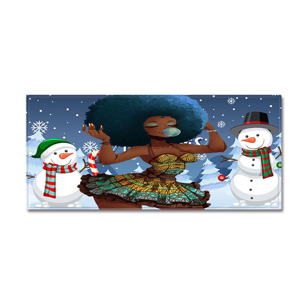 African Women'S Theme Carpet Long Floor Mat Doormat