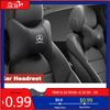 GLC GLB Suede Leather Car Seat Headrest Memory Foam Comfort Neck Protector Pillow For Mercedes Benz A/B/C/E/S Class GLE GLC GLK