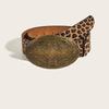 Women's Fashion Leopard Print Belt PU Leather Waistband for Jeans Casual Trousers and Dresses Adjustable Waist Sash