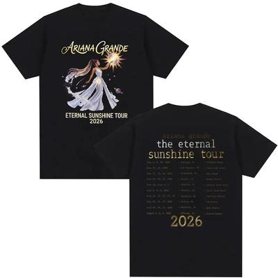 Ariana Grande The Eternal Sunshine Tour 2026 Graphic Tshirt Men Women Vintage High Quality Oversized Cotton Streetwear Tshirt