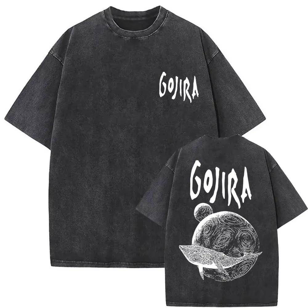 Prané Vintage Kovové Rocková Kapela Gojira Tričko Z Marsu Na Sirius Trička Pánské Dámské Gotické Punkové Oversized Trička Streetwear