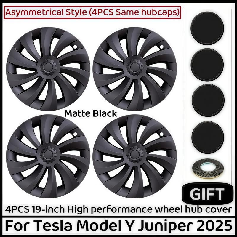 

4pcs 19inch Whirlwind Web Hub Caps Car Hub Caps Full Rim Covers Replacement Wheel Cover Accessories For Tesla Model Y Junipe2025 TESLA матовый черный