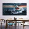 Shark Sea Animal Posters Wall Art Pictures for Living Room Modern Canvas Prints Cuadros Home Decorative Painting NO FRAME
