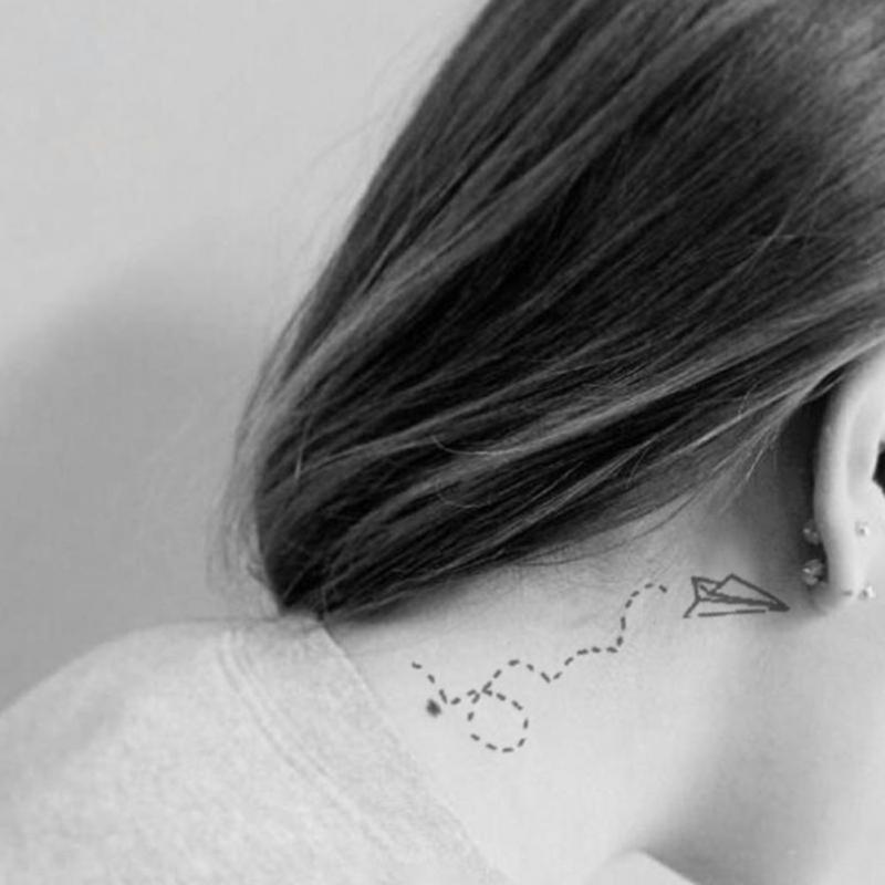 2Pcs/Set Geometric Temporary Tattoos Body Arm Leg Waterproof Flash Tattoo Stickers