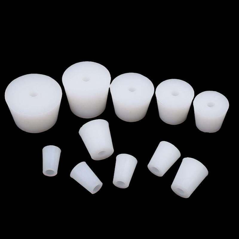 Korki do wina domowego browaru spożywczego Stożkowy silikonowy korek z pojedynczym otworem na zawór fermentacyjny, bulgotnik, zawór wydechowy fermentacyjny