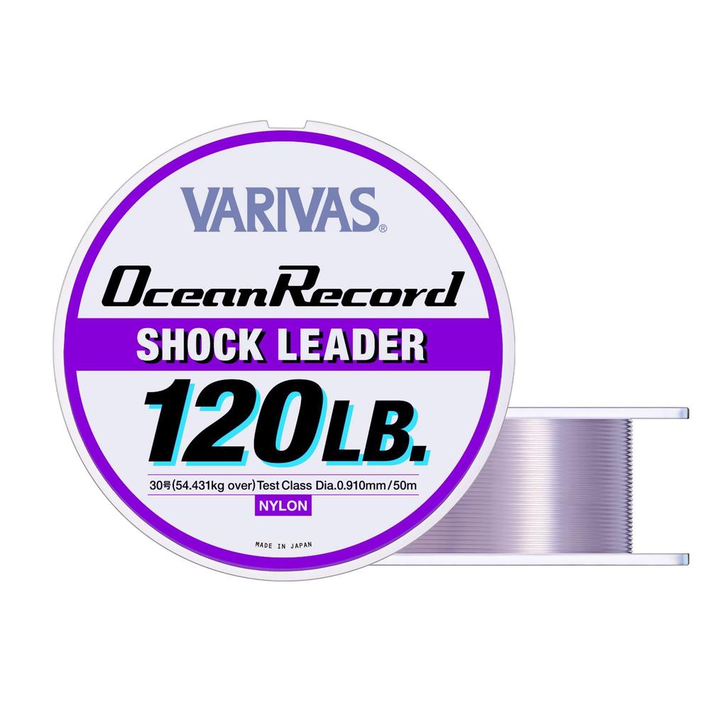 VARIVAS Ocean Record Shock Leader Nylon 50m 120lb Misty Purple 30