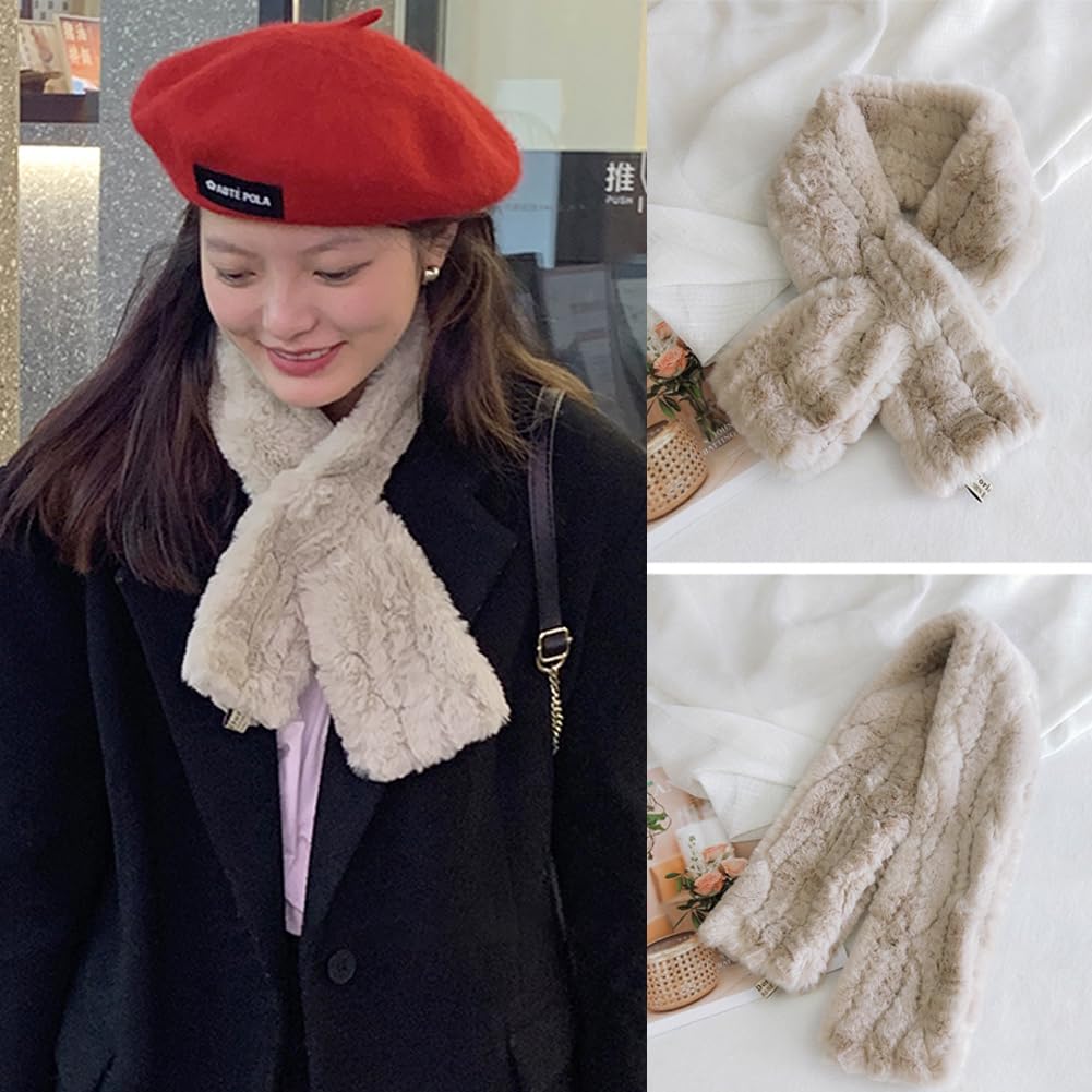 Ekieta Fluffy Scarf with Popular Winter Neck Warmer for Warmth and Protection from the a Great Gift for Christmas or Birthdays Women's Insert, Cold,