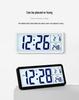 Nordic Large Digital Wall Clock with Temperature/Humidity Display, Silent Operation, and LCD Night Light