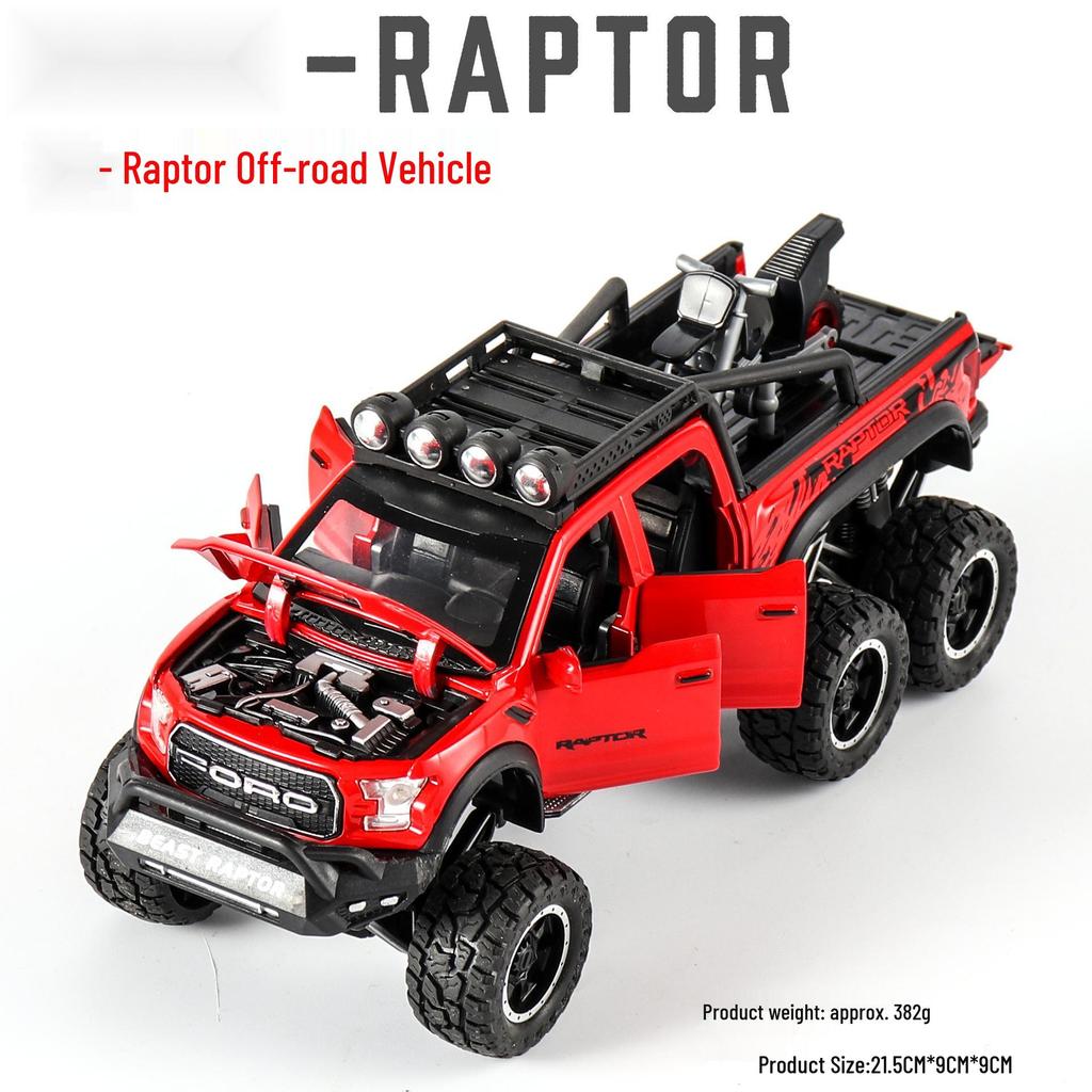 1:28 Die-cast Raptor F150 Toy Truck - Alloy Off-road Vehicle Model for Children