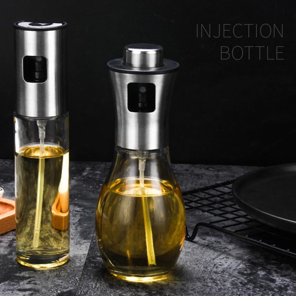 Stainless Steel BBQ Baking Olive Oil Spray Bottle Oil Vinegar Spray Bottle Water Pump Gravy Boats Grill BBQ Sprayer Kitchen Tool
