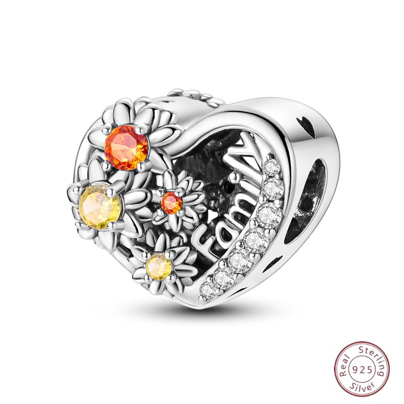 

Copper Beaded Pendant Shiny Zirconia Sunflower Flower Original 3Mm Bracelet Women Fine Jewelry