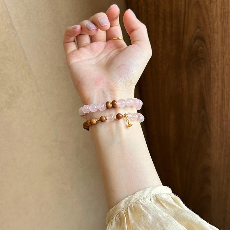 Natural purple lithium Hui Cook beaded bracelet light luxury high sense fashion simple temperament exquisite versatile niche jewelry