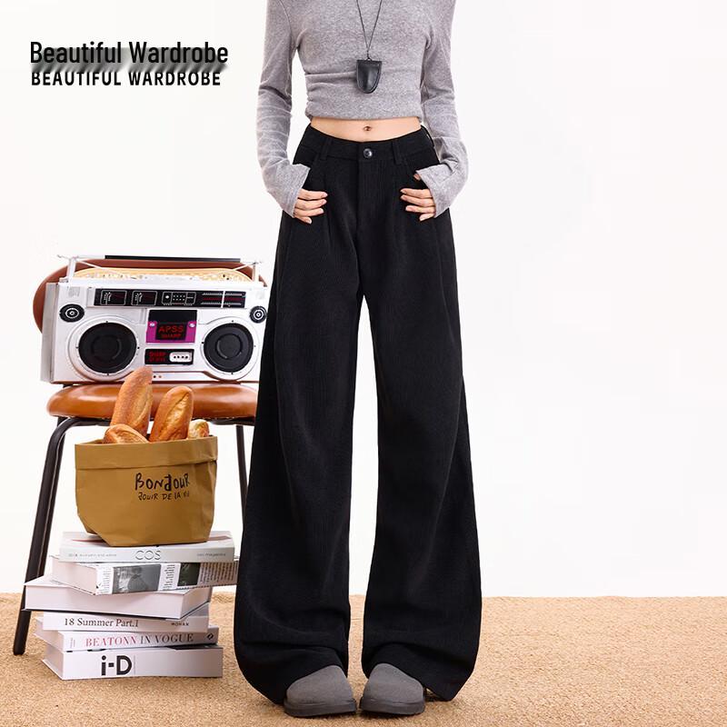 Beautiful Wardrobe Women's Loose Corduroy Wide-Leg Pants