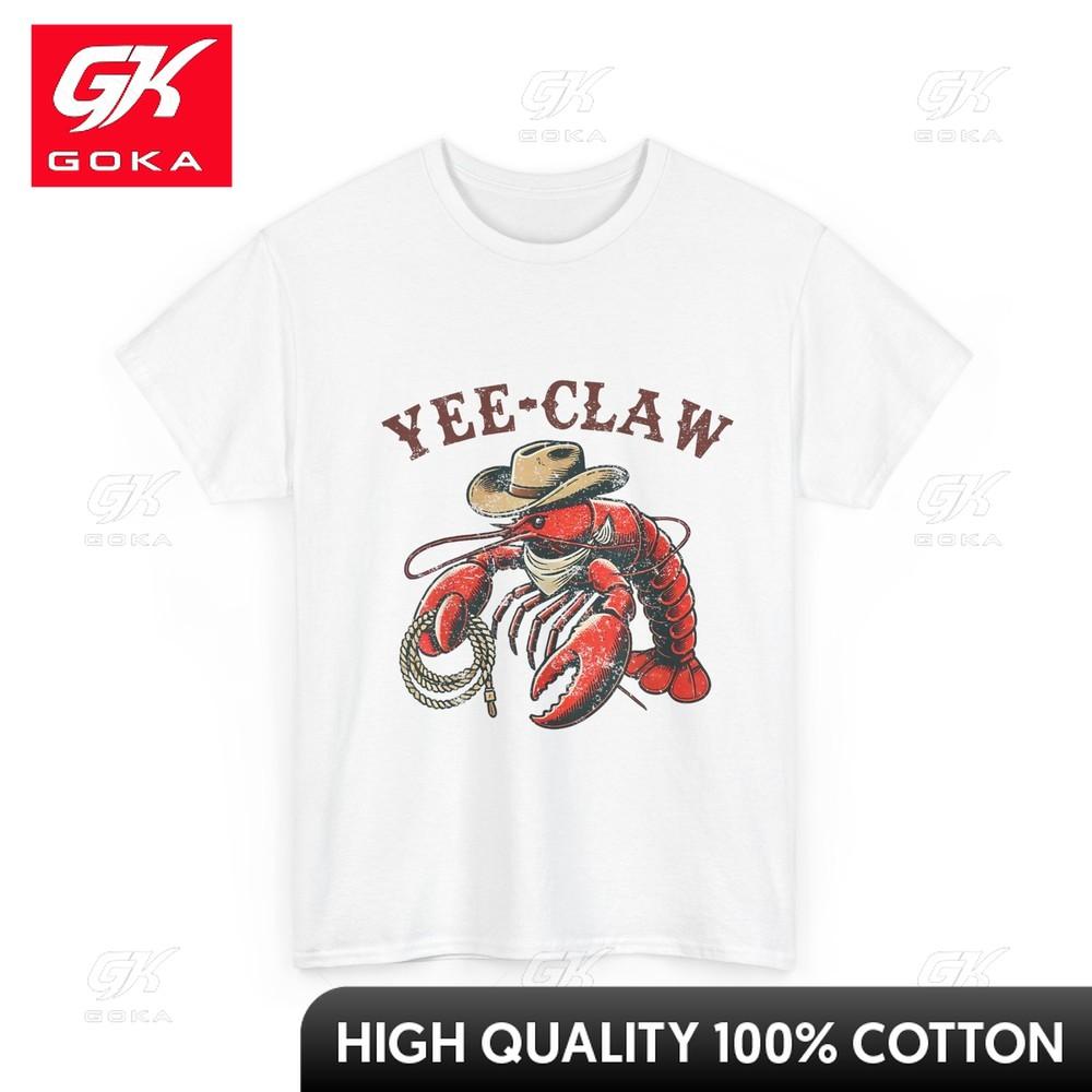 

Yee Claw Crawfish Tshirt Crawfish Lovers Minimalist Style Cute T Shirt Breathable Cotton S