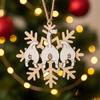 Cat Butt Snowflake Christmas Ornament Funny Cat Butt Wooden Xmas Tree Ornament Snowflake Shape Hanging Pendant for Tree Home Decor