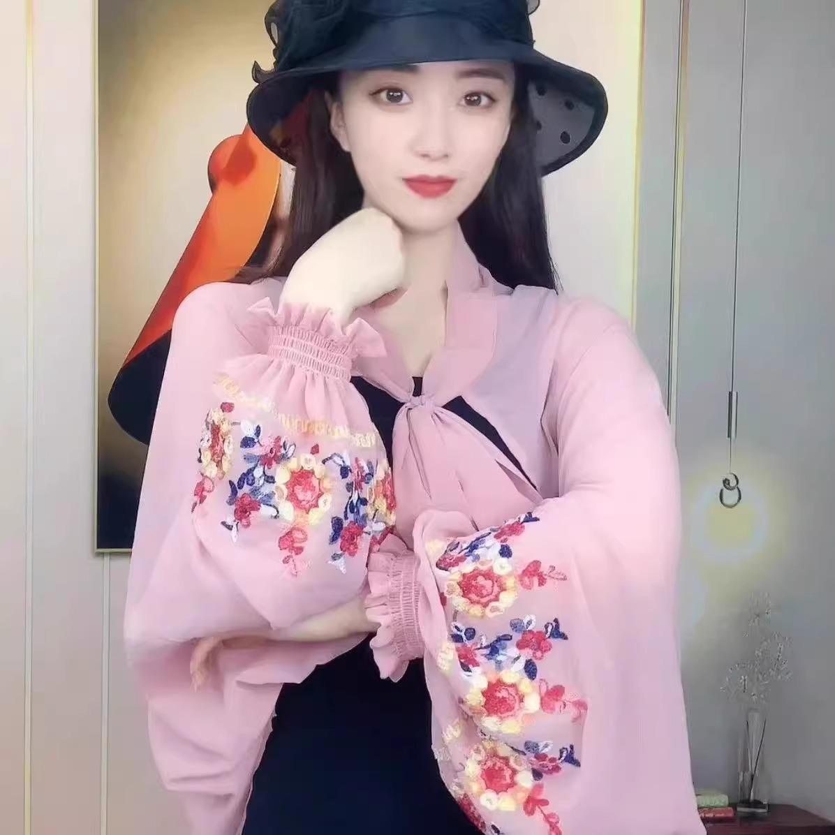 

Модный шифоновый платок с длинным рукавом из ледяного шелка для защиты от солнца на лето 2025