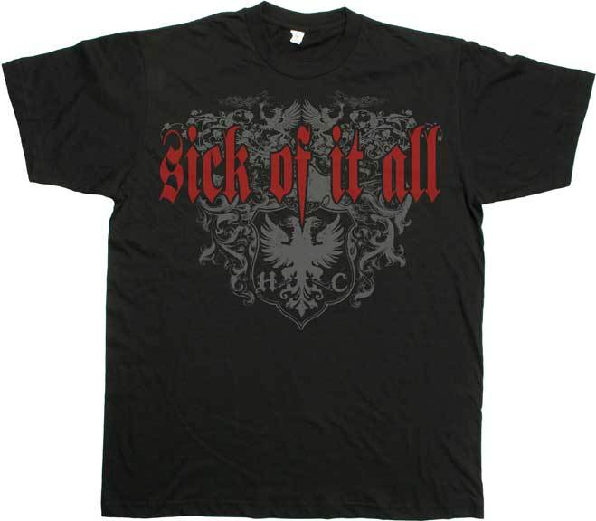 SICK OF IT ALL - Badge Of Honor - T SHIRT S-M-L-XL-2XL Brand New Official Shirt