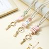 Lehrer Lanyard mit ID-Halter, Holzperlen-Lanyard für Schlüssel, Super süßes Boho Breakaway Lanyard für Frauen