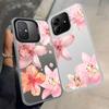 Pink Lily Flower Pattern Back Phone Cover Case for Xiaomi Poco F4 X3 NFC X5 X3 Pro C51 F3 GT C50