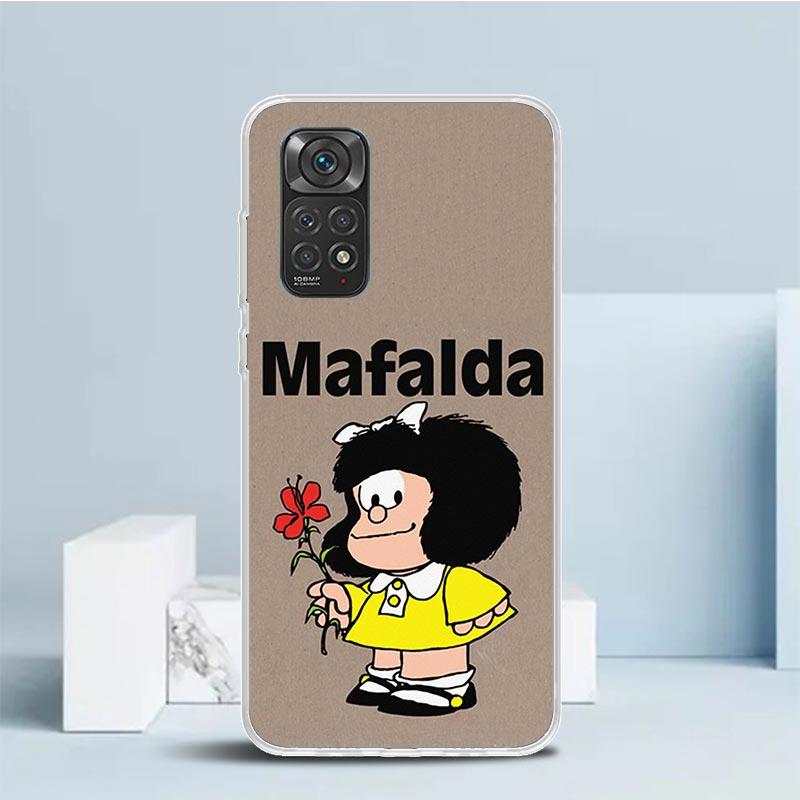 Mafalda Cartoon Phone Case For Xiaomi Redmi Note 15 14 14S 13 12S 12 Pro Plus 11S 11 11T 11E 10S 10 + Soft TPU Back Cover Redmi