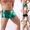 Men Boxers U Convex Breathable Solid Color Smooth Surface Slim Fit Anti-septic Mid Waist Elastic Men Underpants for Daily Wear
