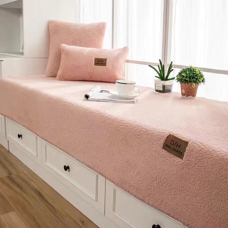 Bay Window Mat Window Sill Bedroom Mat Blanket Ins Wind Plush Balcony Mat Light Luxury  New High-End Four-Season Universal