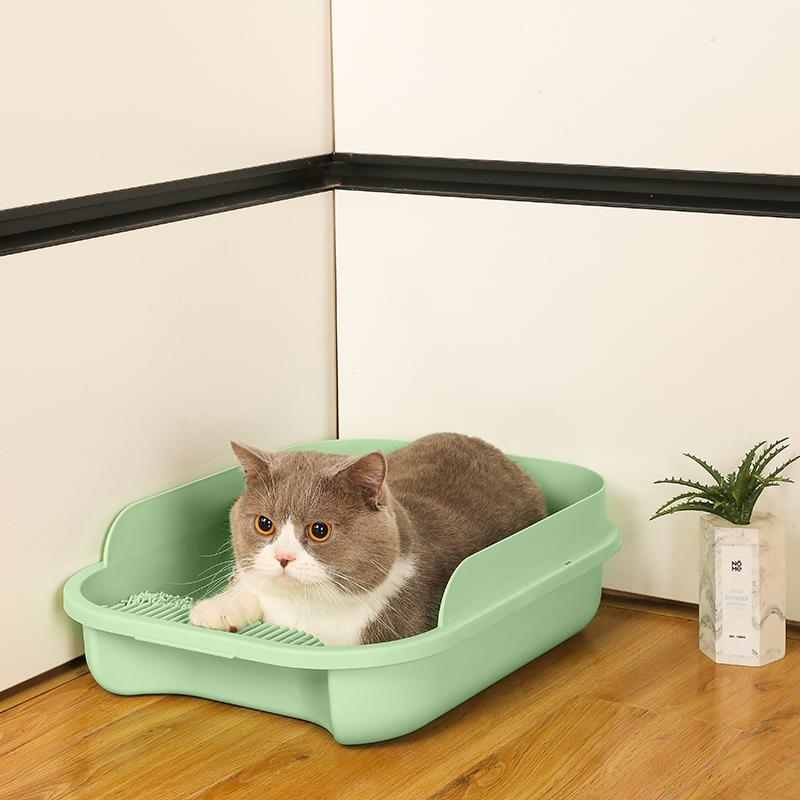 Портативный полузакрытый кошачий лоток, брызгозащищенный кошачий лоток, кошачий туалет с удалением запаха, товары для уборки за домашними кошками