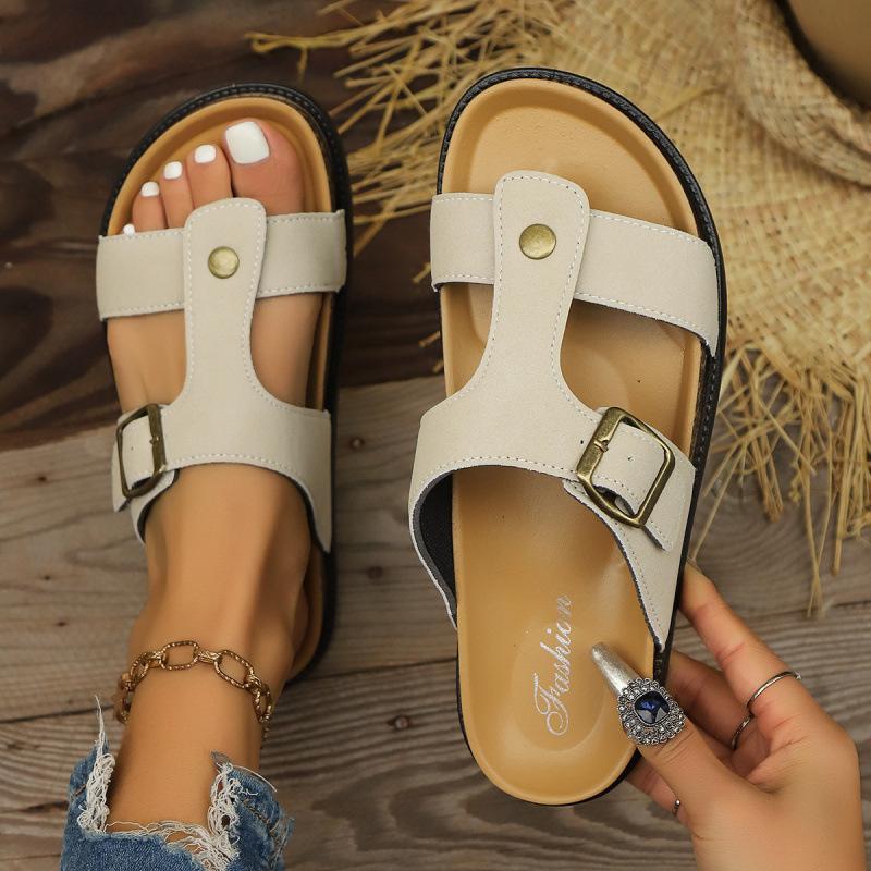 Большой размер Birkenstocks классные шлепанцы женские летние новые римский стиль платформа повседневные с открытым носком пляжные сандалии 36