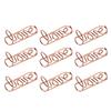 100 Peças Clips de Papel Ouro Rosa Formato Único Processo de Galvanoplastia Leve Portátil Clipe de Papel de Metal com Caixa de Armazenamento