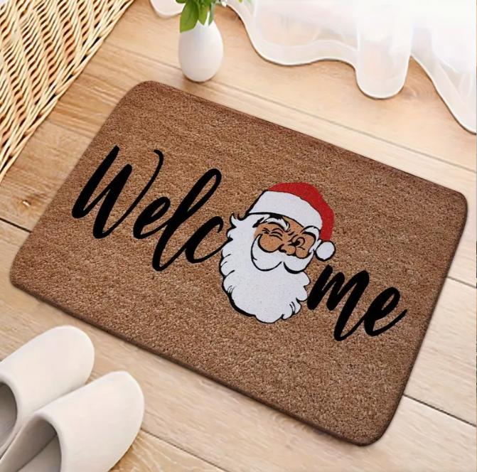 Cute Santa Claus Door Mat Christmas Mat Soft Living Room Bedroom Water Absorbing Christmas Home Decoration Carpets