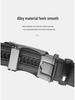 Men's Crocodile Pattern Cowhide Belt with Alloy Automatic Buckle - Versatile and Casual.