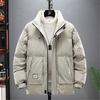 Winter Parkas Men Plus Size Thick Padded Jacket Coat Fashion Casual Cargo Plaid Parkas Male Big