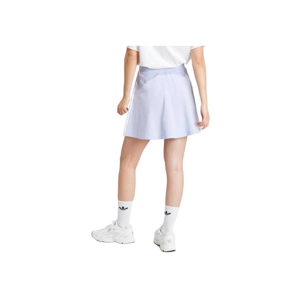 Adidas Originals Solid Color Elastic Waist Casual Mini Skirt Women Bottoms Purple IP0701